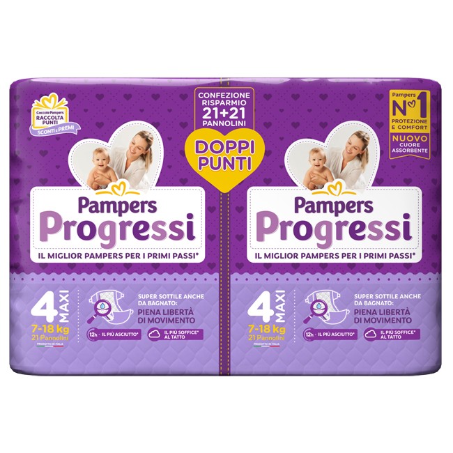 Pampers Progressi Pannolino Maxi Pacco Doppio 42 Pezzi Pampers Progressi Pannolino Maxi Pacco Doppio 42 Pezzi