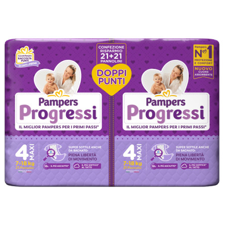 Pampers Progressi Pannolino Maxi Pacco Doppio 42 Pezzi Pampers Progressi Pannolino Maxi Pacco Doppio 42 Pezzi
