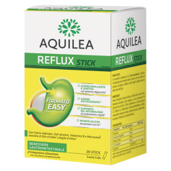 Confezione da 20 stick di Aquilea Reflux Integratore Per Favorire Il Benessere Gastrico.