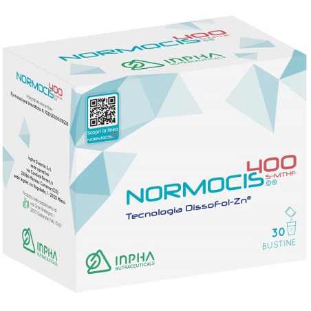 Confezione da 30 bustine di Normocis 400, integratore per il metabolismo dell'omocisteina. Confezione da 30 bustine di Normocis 400, integratore per il metabolismo dell'omocisteina.