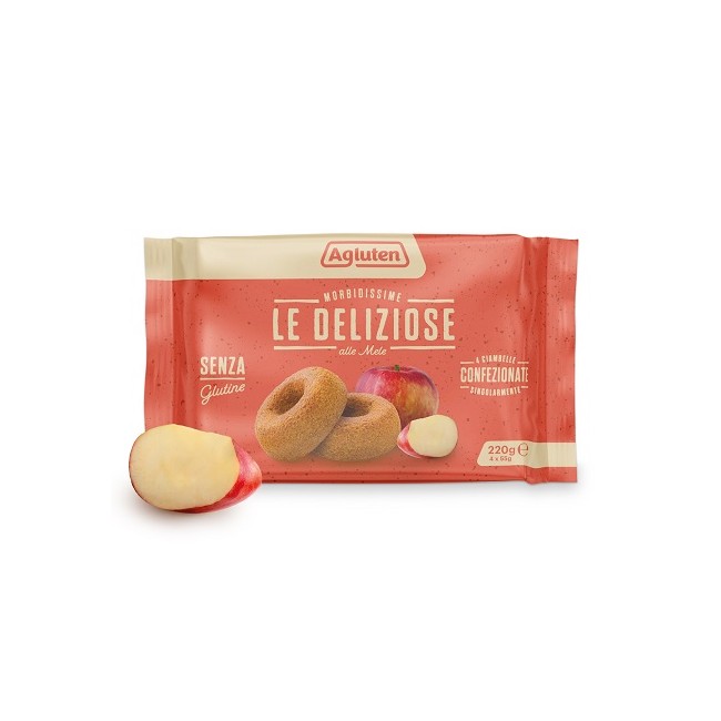 AGLUTEN DELIZIOSE ALLE MELE 4 PEZZI 220 G AGLUTEN DELIZIOSE ALLE MELE 4 PEZZI 220 G