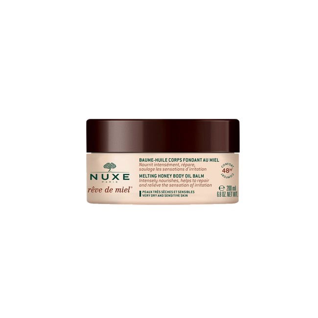 Vaso da 200 ml di Nuxe Reve De Miel Balsamo Olio Corpo Vaso da 200 ml di Nuxe Reve De Miel Balsamo Olio Corpo