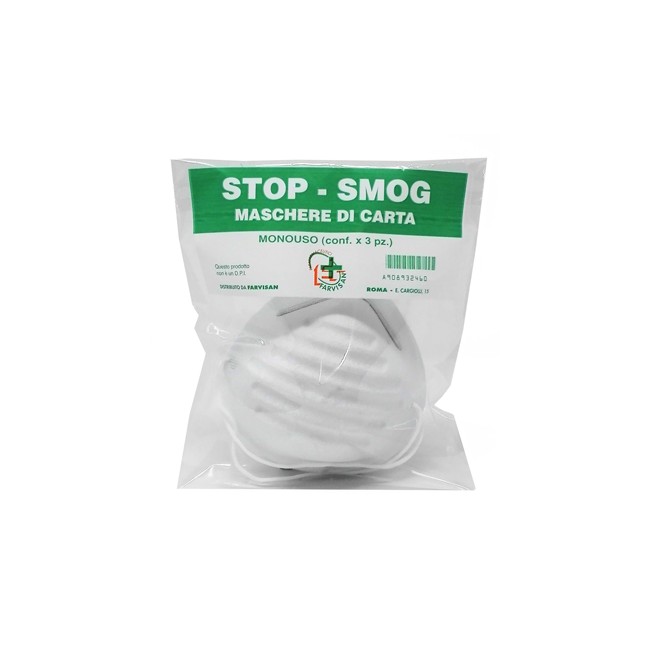 MASCHERE DI CARTA STOP-SMOG MONOUSO 3 PEZZI MASCHERE DI CARTA STOP-SMOG MONOUSO 3 PEZZI