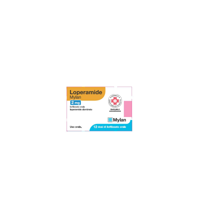 Mylan Loperamide 2 Mg Farmaco Per Bloccare La Diarrea 12 Bustine