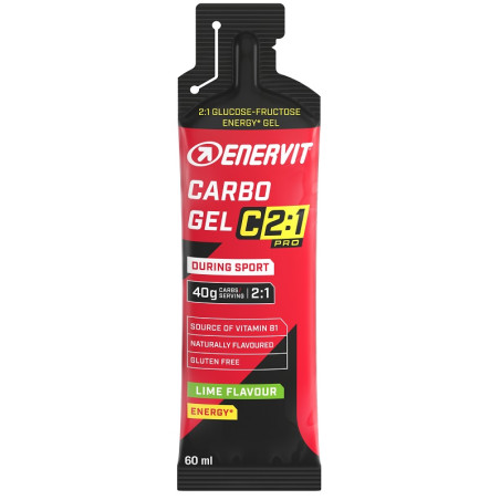 Stick da 60 ml di Enervit Carbo Gel C2:1 Pro, gel energetico per sportivi di endurance. Stick da 60 ml di Enervit Carbo Gel C2:1 Pro, gel energetico per sportivi di endurance.