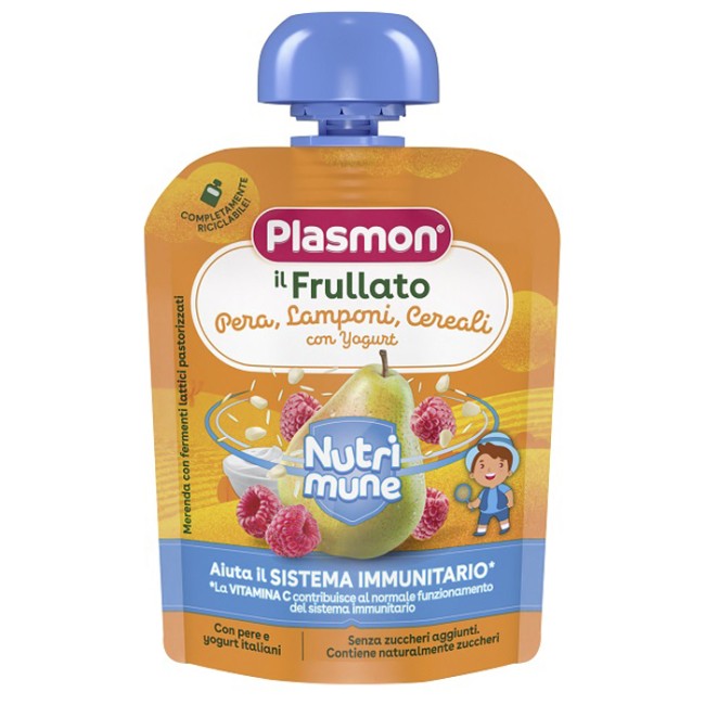 PLASMON NUTRI-MUNE PERA/LAMPONI E CEREALI CON YOGURT 85 G PLASMON NUTRI-MUNE PERA/LAMPONI E CEREALI CON YOGURT 85 G