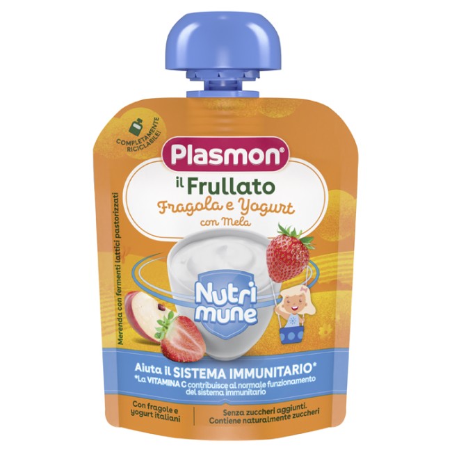 PLASMON NUTRI-MUNE FRAGOLA/YOGURT CON MELA 85 G PLASMON NUTRI-MUNE FRAGOLA/YOGURT CON MELA 85 G