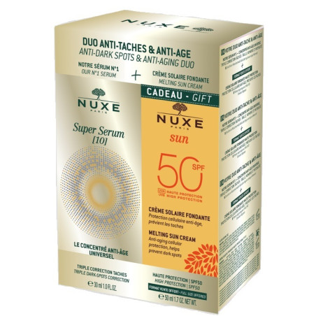 Flacone 30 ml+ Tubo 50 ml di Nuxe Super Serum+ Sun Crema Viso Flacone 30 ml+ Tubo 50 ml di Nuxe Super Serum+ Sun Crema Viso