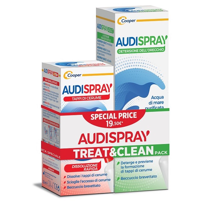 AUDISPRAY BIPACK TREAT&CLEAN ADULT SPRAY 50 ML + ULTRA SPRAY 20 ML AUDISPRAY BIPACK TREAT&CLEAN ADULT SPRAY 50 ML + ULTRA SPRAY 20 ML