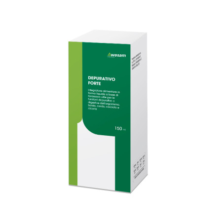 Flacone da 150 Ml di Awesam Depurativo Forte integratore detox per il benessere del fegato. Flacone da 150 Ml di Awesam Depurativo Forte integratore detox per il benessere del fegato.