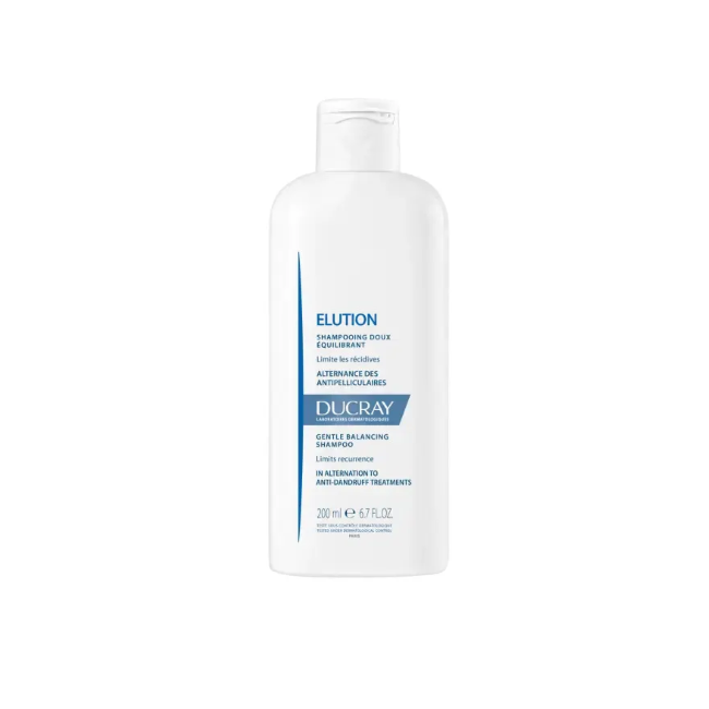 Flacone da 200 ml di Ducray Elution Shampoo Delicato Per Lavaggi Frequenti. Flacone da 200 ml di Ducray Elution Shampoo Delicato Per Lavaggi Frequenti.