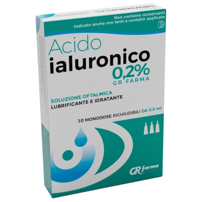 SOLUZIONE OFTALMICA LUBRIFICANTE E IDRATANTE ACIDO IALURONICO 0,2% 10 MONODOSE RICHIUDIBILI DA 0,5 ML SOLUZIONE OFTALMICA LUBRIFICANTE E IDRATANTE ACIDO IALURONICO 0,2% 10 MONODOSE RICHIUDIBILI DA 0,5 ML