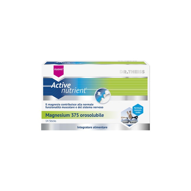 THEISS ACTIVE NUTRIENT MAGNESIUM 375 14 STICK OROSOLUBILI THEISS ACTIVE NUTRIENT MAGNESIUM 375 14 STICK OROSOLUBILI