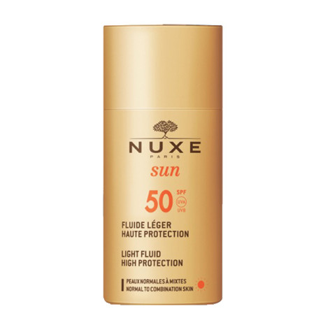 Flacone da 50 ml di Nuxe Sun Fluido Leggero Spf 50+