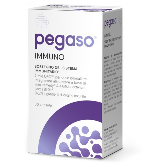 Confezione da 30 capsule di Pegaso Immuno Integratore Per Supportare Le Difese Immunitarie.