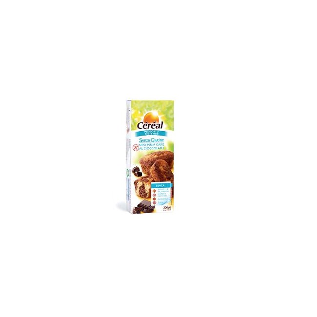 CEREAL MINIPLUMCAKE GOCCE CIOCCOLATO 200 G CEREAL MINIPLUMCAKE GOCCE CIOCCOLATO 200 G