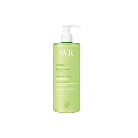 Flacone da 400 Ml di Svr Sebiaclear Crema Lavante per pelle mista e grassa a tendenza acneica.