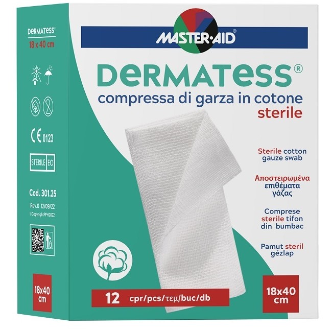 GARZA IDROFILA DERMATESS COTONE 18X40 12 PEZZI GARZA IDROFILA DERMATESS COTONE 18X40 12 PEZZI