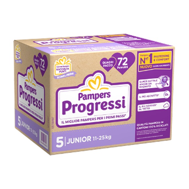 PAMPERS QUADRI PROGRESSI JUNIOR 72 PEZZI PAMPERS QUADRI PROGRESSI JUNIOR 72 PEZZI