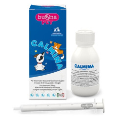 Flacone da 60 grammi di Buona Pet Calmina Trattamento Rilassante Per Cani E Gatti.