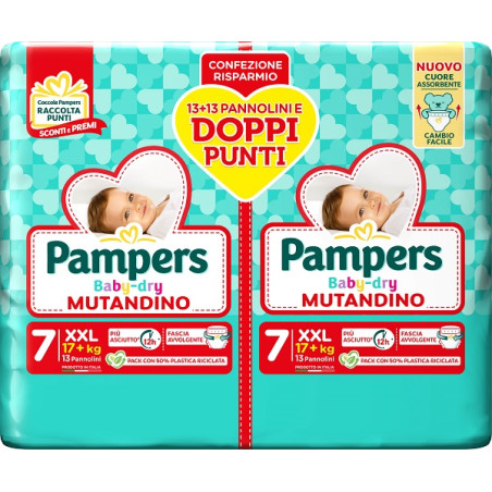 Pampers Baby Dry Pannolino Mutandina Duo Downcount Xxl 26 Pezzi Pampers Baby Dry Pannolino Mutandina Duo Downcount Xxl 26 Pezzi