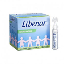 Soluzione Salina Isotonica 0,9% Libenar Per Igiene Nasale 25 Flaconcini Monouso X 5 Ml