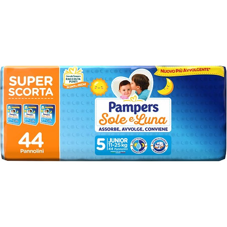 Pampers Sole Luna Trio Junior 44 Pezzi
