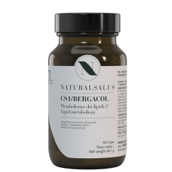 Confezione da 90 capsule di Naturalsalus CS1 Bergacol, integratore per abbassare colesterolo e trigliceridi.