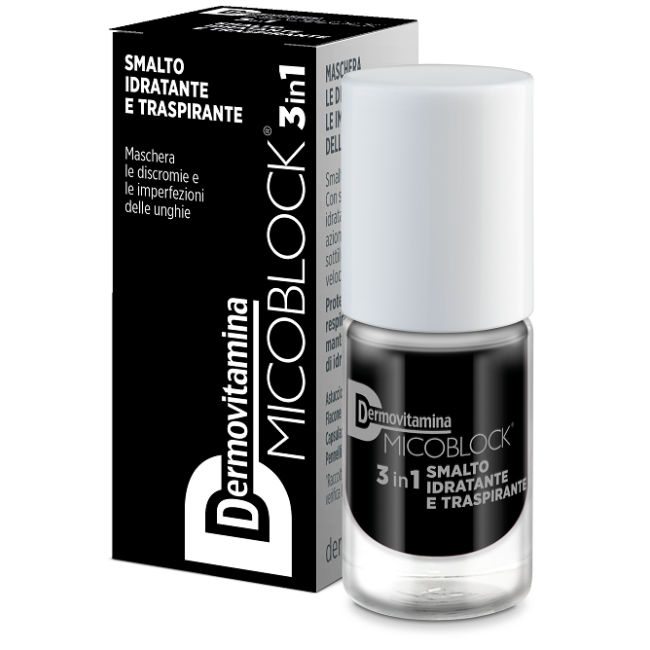 DERMOVITAMINA MICOBLOCK 3IN1 SMALTO IDRATANTE E TRASPIRANTE NERO 5 ML DERMOVITAMINA MICOBLOCK 3IN1 SMALTO IDRATANTE E TRASPIRANTE NERO 5 ML