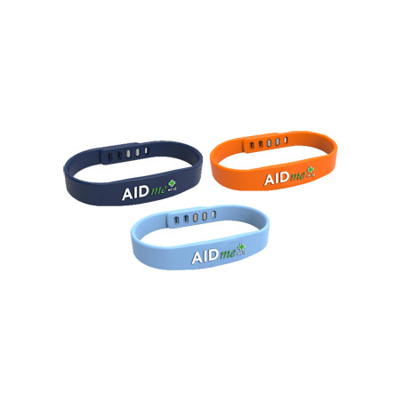 AIDME BRACCIALE SALVAVITA BLU CON SISTEMA NFC AIDME BRACCIALE SALVAVITA BLU CON SISTEMA NFC