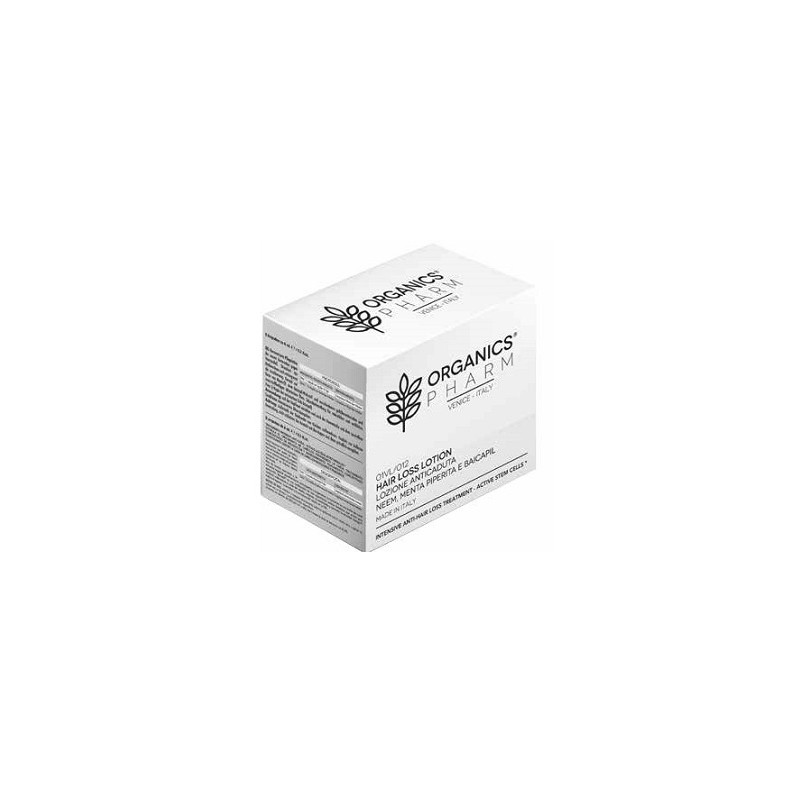 ORGANICS PHARM HAIR LOSS LOTION NEEM OIL, PEPPERMINT AND BAICAPIL 12 FIALE DA 6 ML ORGANICS PHARM HAIR LOSS LOTION NEEM OIL, PEPPERMINT AND BAICAPIL 12 FIALE DA 6 ML