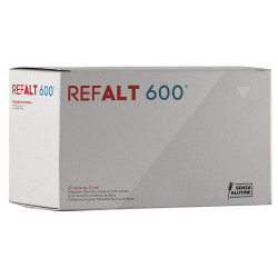 Confezione da 20 stick pack di Refalt 600 Integratore Per Reflusso Acidità E Mal Di Stomaco.