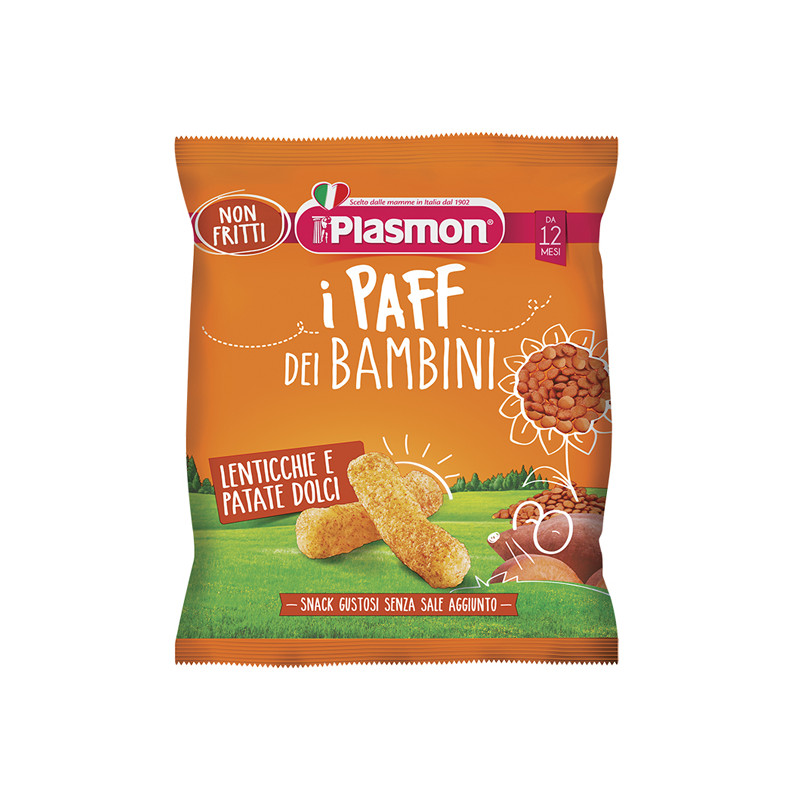 PLASMON DRY SNACK PAFF LENTICCHIE-PATATA DOLCE 15 G PLASMON DRY SNACK PAFF LENTICCHIE-PATATA DOLCE 15 G