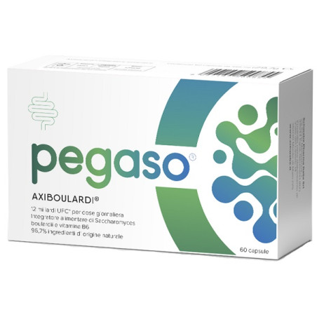 Confezione da 60 capsule di Pegaso Axiboulardi integratore di fermenti lattici. Confezione da 60 capsule di Pegaso Axiboulardi integratore di fermenti lattici.