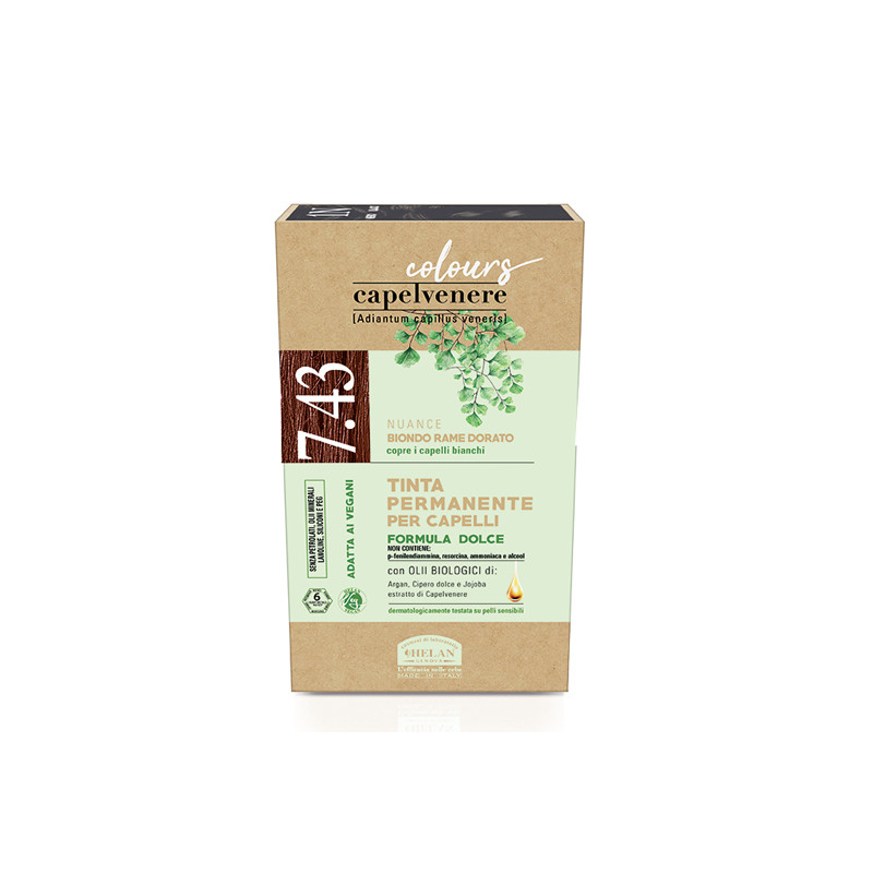 CAPELVENERE COLOURS TINTA CAPELLI 7,43N BIONDO RAME DORATO