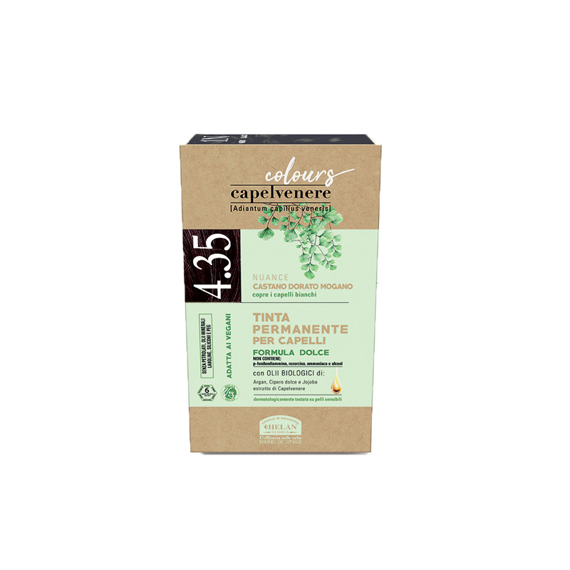 CAPELVENERE COLOURS TINTA CAPELLI 4,35N CASTANO DORATO MOGANO CAPELVENERE COLOURS TINTA CAPELLI 4,35N CASTANO DORATO MOGANO