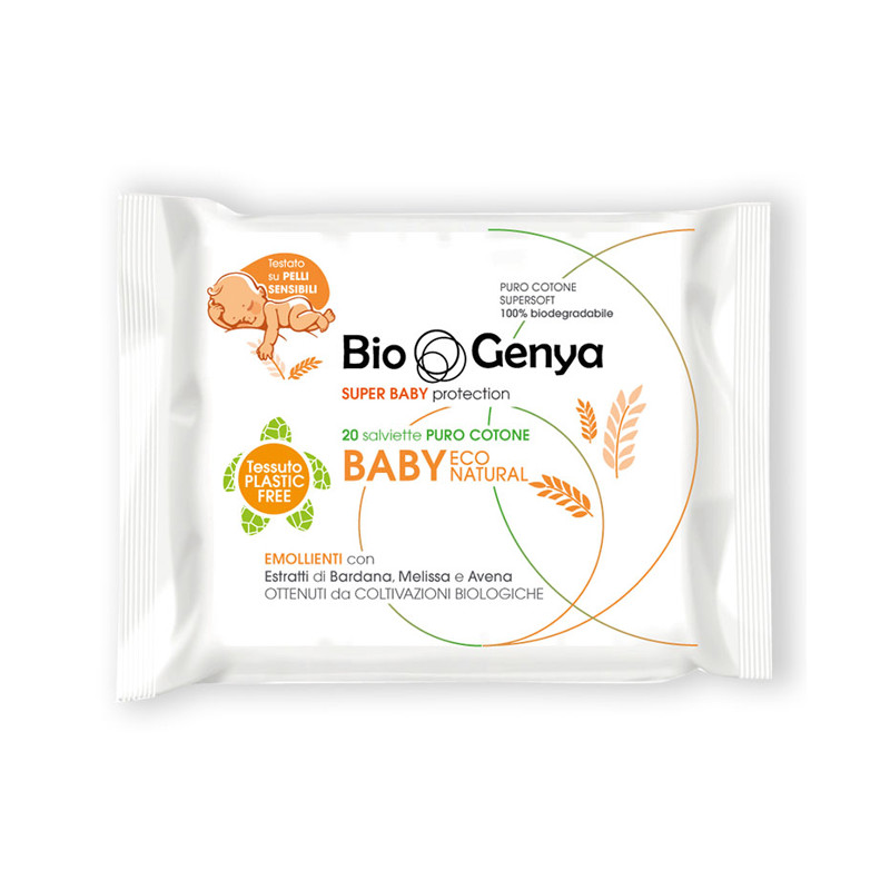BIOGENYA ECO NATURAL SALVIETTINA BABY COTONE 20 PEZZI BIOGENYA ECO NATURAL SALVIETTINA BABY COTONE 20 PEZZI