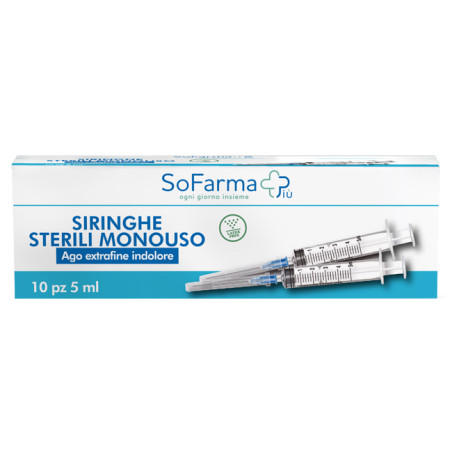 Siringa Sterile 5mm Gauge 23 Sofarmapiu\' 10 Pezzi Siringa Sterile 5mm Gauge 23 Sofarmapiu\' 10 Pezzi