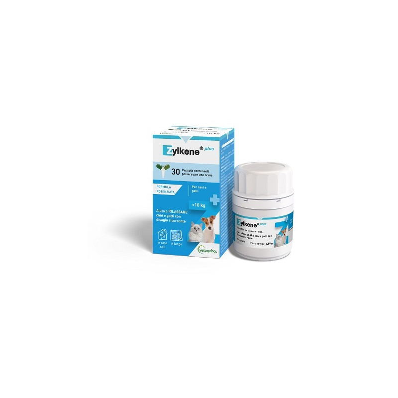 ZYLKENE PLUS CANI/GATTI 10 KG 30 CAPSULE ZYLKENE PLUS CANI/GATTI 10 KG 30 CAPSULE