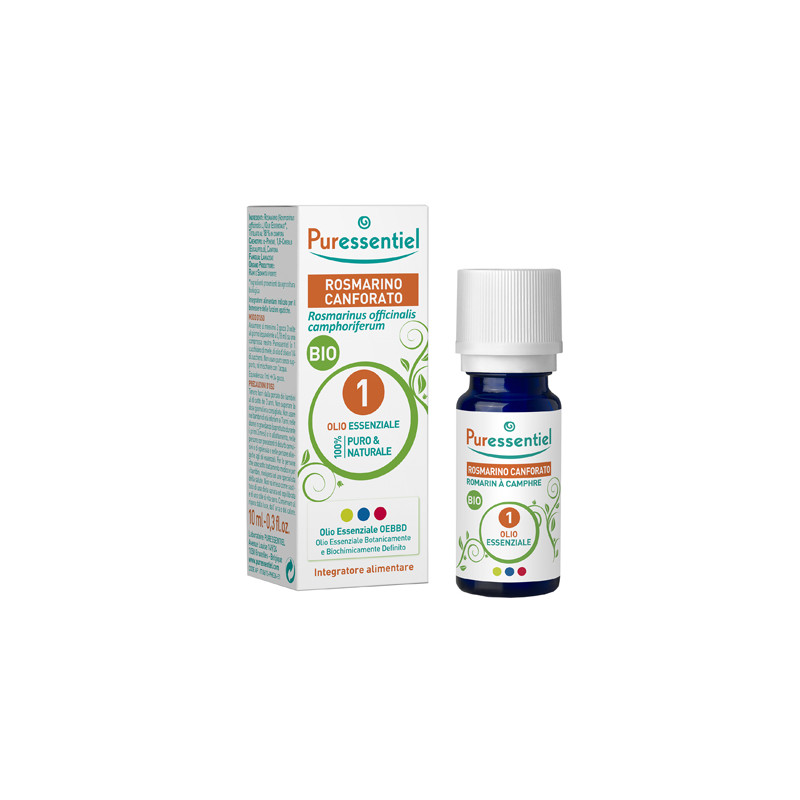 PURESSENTIEL ROSMARINO CANFORA OLIO ESSENZIALE BIO 10 ML PURESSENTIEL ROSMARINO CANFORA OLIO ESSENZIALE BIO 10 ML