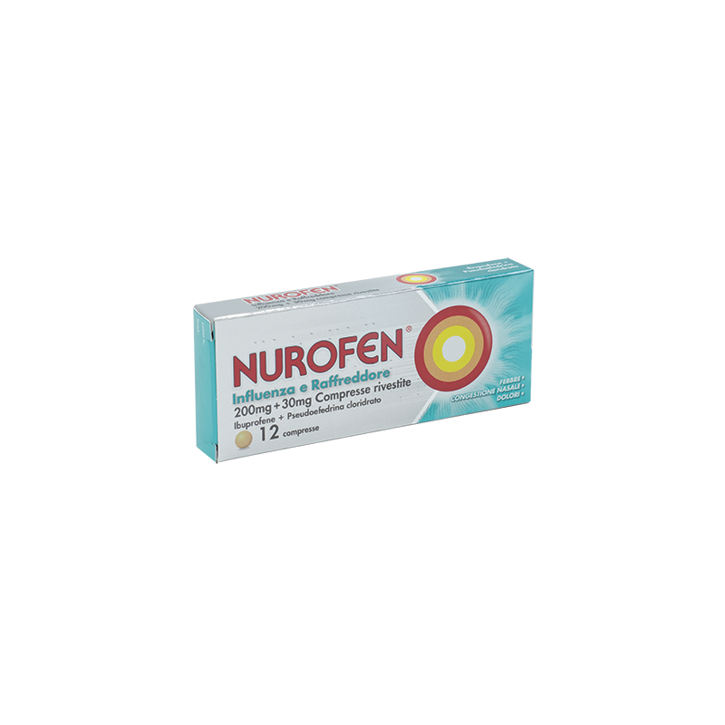 Nurofen Influenza e Raffreddore 200 mg + 30 mg 12 compresse Nurofen Influenza e Raffreddore 200 mg + 30 mg 12 compresse