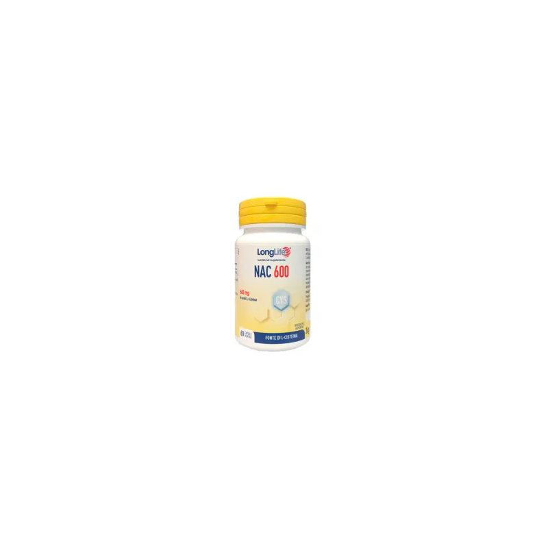 Confezione da 60 capsule di Longlife Nac integratore antiossidante Confezione da 60 capsule di Longlife Nac integratore antiossidante