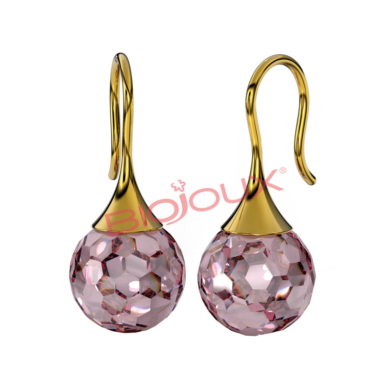 Bjt322 Orecchini Carmen Rosa Gold Plated Bjt322 Orecchini Carmen Rosa Gold Plated