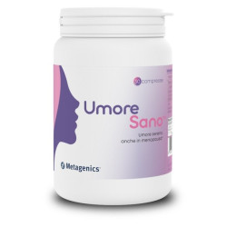 Confezione da 30 compresse di Umore Sano, integratore per migliorare l'umore delle donne.