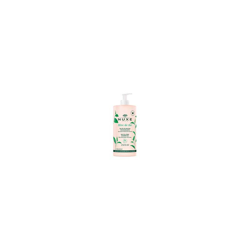 Flacone da 750 ml di Nuxe Reve de The Gel Doccia Rigenerante. Flacone da 750 ml di Nuxe Reve de The Gel Doccia Rigenerante.