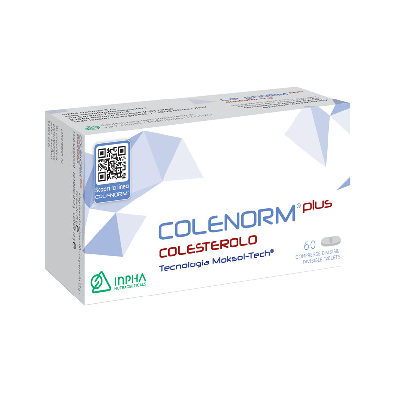 Confezione da 60 compresse di Colenorm plus per abbassare il colesterolo. Confezione da 60 compresse di Colenorm plus per abbassare il colesterolo.