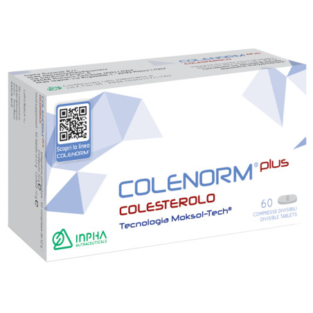 Confezione da 60 compresse di Colenorm plus per abbassare il colesterolo.