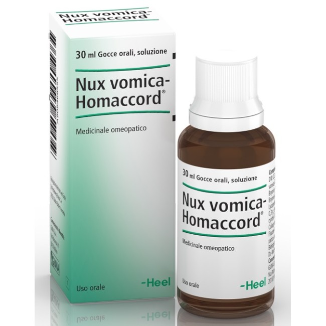 Confezione da 30 Ml di Guna Nux Vomica Homaccord Heel per disturbi gastrointestinali Confezione da 30 Ml di Guna Nux Vomica Homaccord Heel per disturbi gastrointestinali