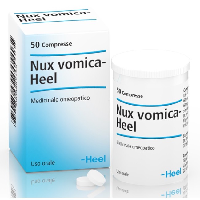 Confezione da 50 compresse di Guna Nux Vomica Heel per benessere gastrico Confezione da 50 compresse di Guna Nux Vomica Heel per benessere gastrico