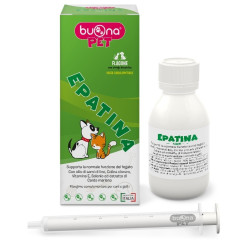 Confezione da 60 grammi di Buonapet Epatina Integratore Veterinario Per Benessere Epatico Di Cani E Gatti.